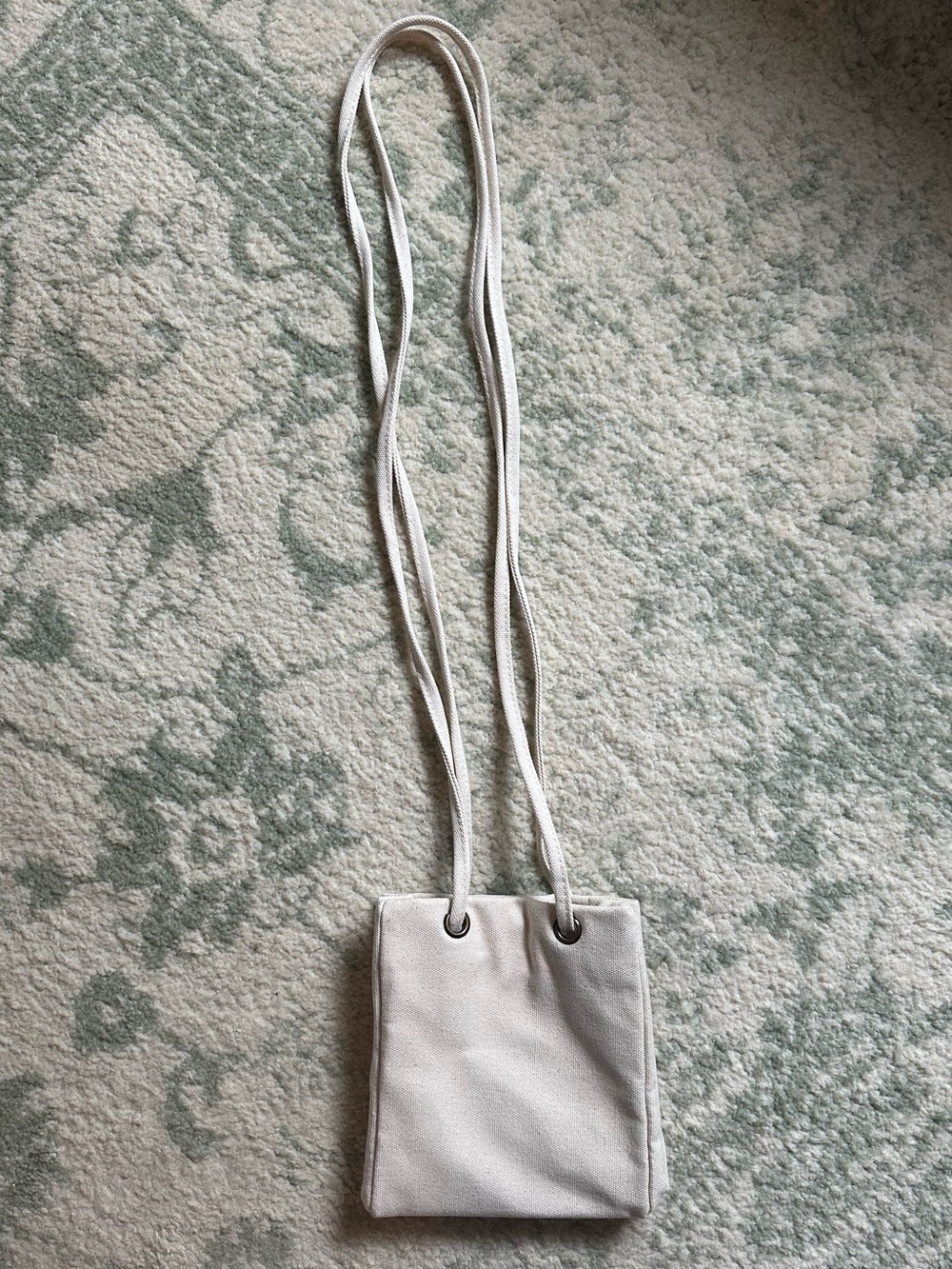 Cream Linen Canvas Purse